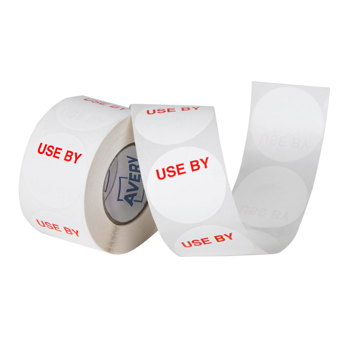 Avery Labels Use By Round 40mm White Red 500 Roll
