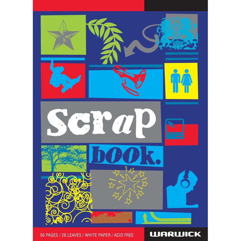 Warwick Scrapbook Super 28 Leaf Blank Pages Assorted