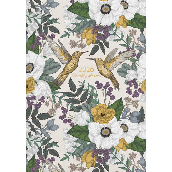 Collins Designer A4 Monthly Planner Floral Numbers Even Year