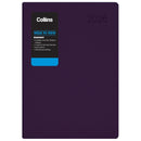 Collins Rhapsody A43 Week To View Diary Even Year Royal Purple