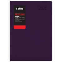 Collins Rhapsody A41 Day To Page Diary Even Year Royal Purple