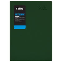 Collins Rhapsody A53 Week To View Diary Even Year Racing Green