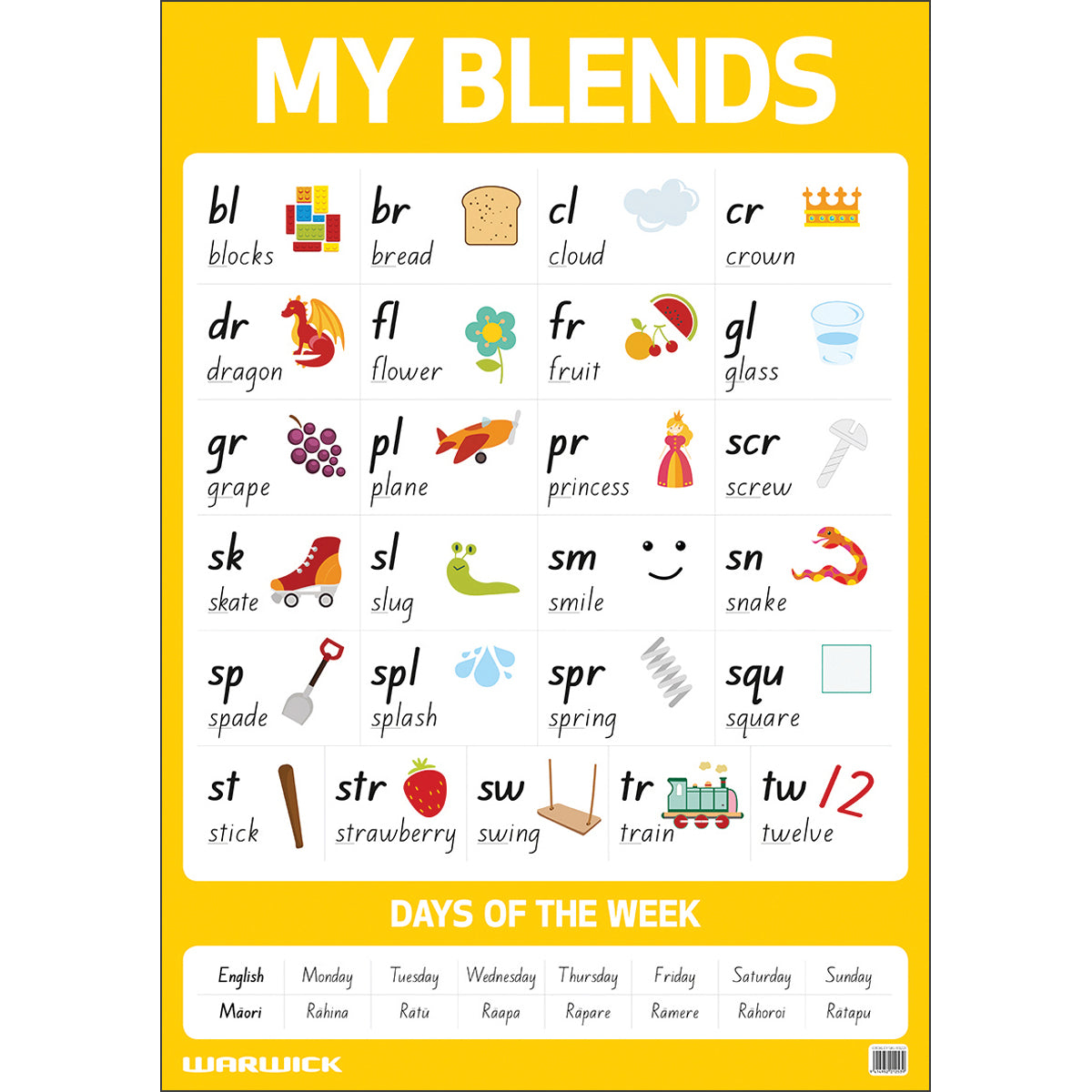 Warwick My Literacy Poster 2 Blends