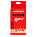 Warwick Pen Ballpoint Red Retractable 0.7mm Box 12 Comfort Grip