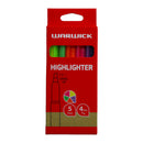 Warwick Highlighter Slimline Assorted 5 Pack