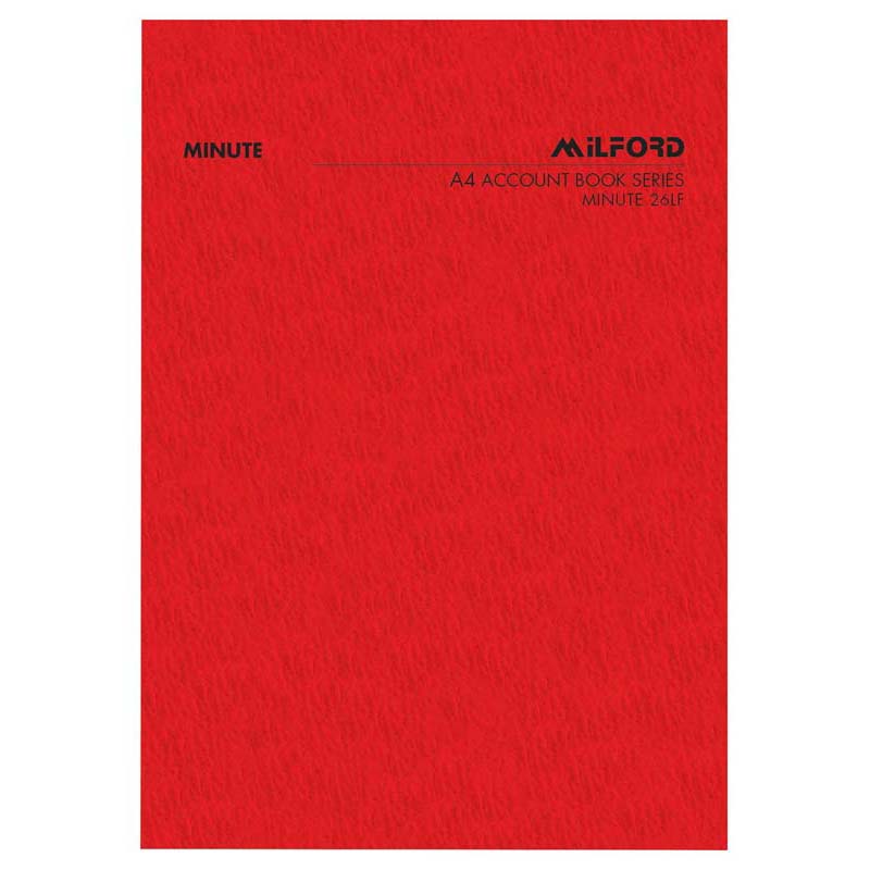 Milford A4 Minute 26 Leaf Limp Account Book