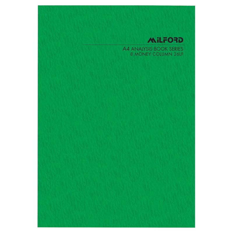 Milford A4 8 Money Column 26 Leaf Limp Analysis Book – The Stationery