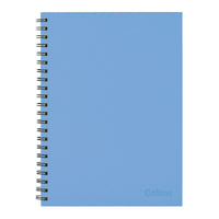 Collins Notebook Wiro A4 Side Opening Light Sky Blue 7mm Ruled 100 Leaf