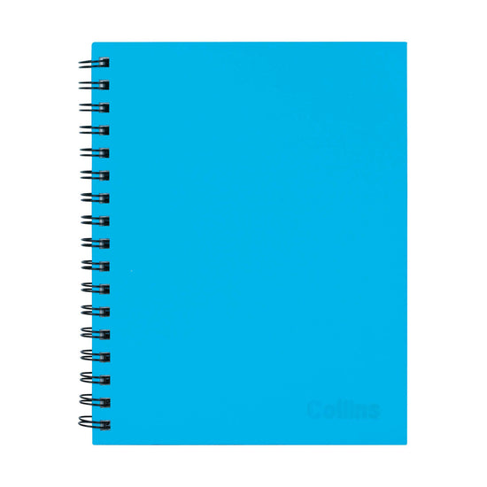 Collins Notebook Wiro 225x175 Sky Blue 100 Leaf Side Opening