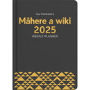 Tuhi Diary B53 Week to View Premium Mahere a Wiki Black & Gold 2027