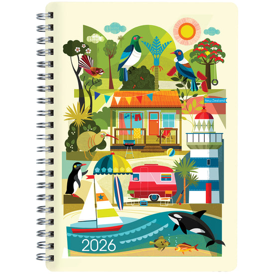 Collins Diary A63 Kiwi Vibe Week to View Even Year. Sold per 3s