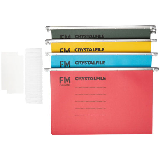 FM File Suspension Crystalfile Rainbow Pack 20 Foolscap