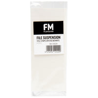 FM Title Strips Crystal Tab White 50 Pack