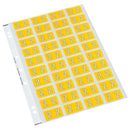 Codafile Label Numeric 2 25mm Pack 5 Sheets
