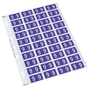 Codafile Label Numeric 9 25mm Pack 5 Sheets