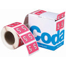 Codafile Label Numeric 5 25mm Roll 500
