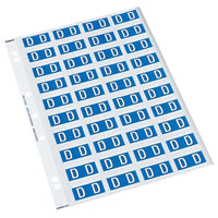 Codafile Label Alpha D 25mm Pack 5 Sheets