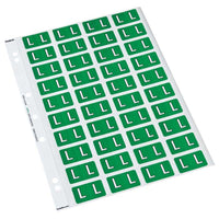 Codafile Label Alpha L 25mm Pack 5 Sheets