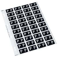 Codafile Label Alpha P 25mm Pack 5 Sheets