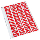 Codafile Label Alpha U 25mm Pack 5 Sheets