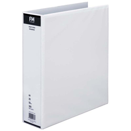 FM Binder Overlay A4 2/50 White Insert Cover