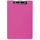 FM Clipboard Neon Pink Foolscap Transparent Plastic