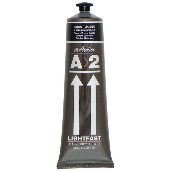 A2 Lightfast Heavybody Acrylic 120ml Burnt Umber