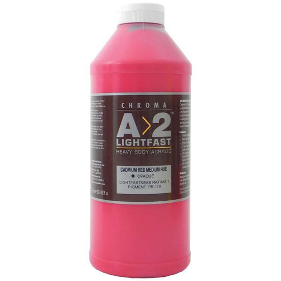 A2 Lightfast Heavybody Acrylic 1 Litre Cadmium Red Medium Hue