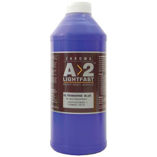 A2 Lightfast Heavybody Acrylic 1 Litre Ultramarine Blue