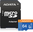 ADATA Premier microSDXC UHS-I A1 V10 Card with Adapter 64GB