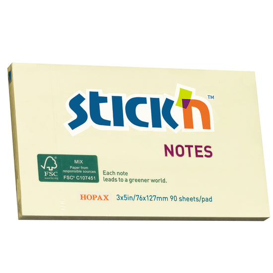 Stick'n FSC Notes 76x127mm 90 Sheets Yellow