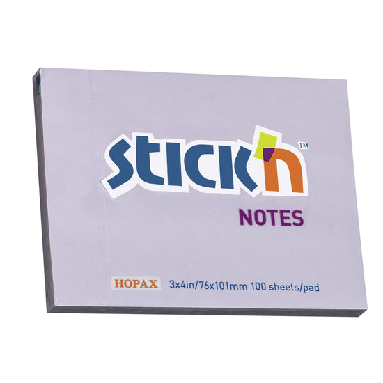 Stick'n Notes 76x101mm 100 Sheet Pastel Purple