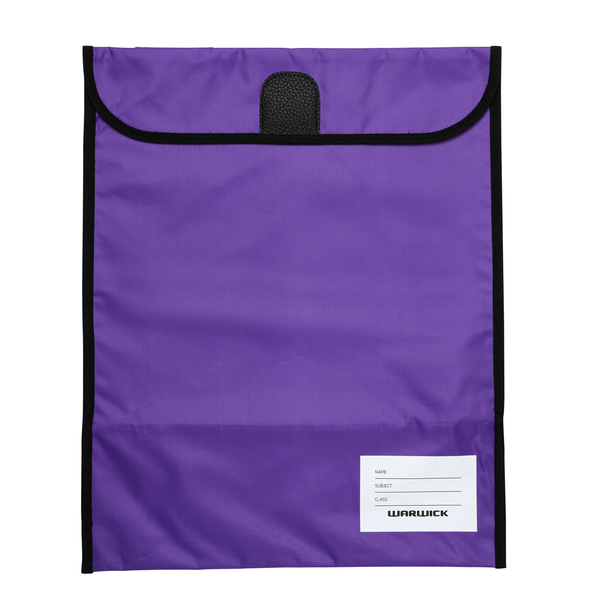 Warwick Homework Bag Medium 290x360mm Hook & Loop Purple