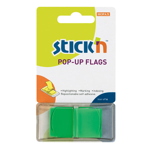 Stick'n Pop Up Flags 45x25mm 50 Sheets Neon Green