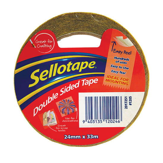 Sellotape 1205 Double-Sided Tape 24x33m