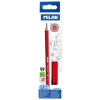 Milan Graphite Pencils HB Pack 12 Hexagonal