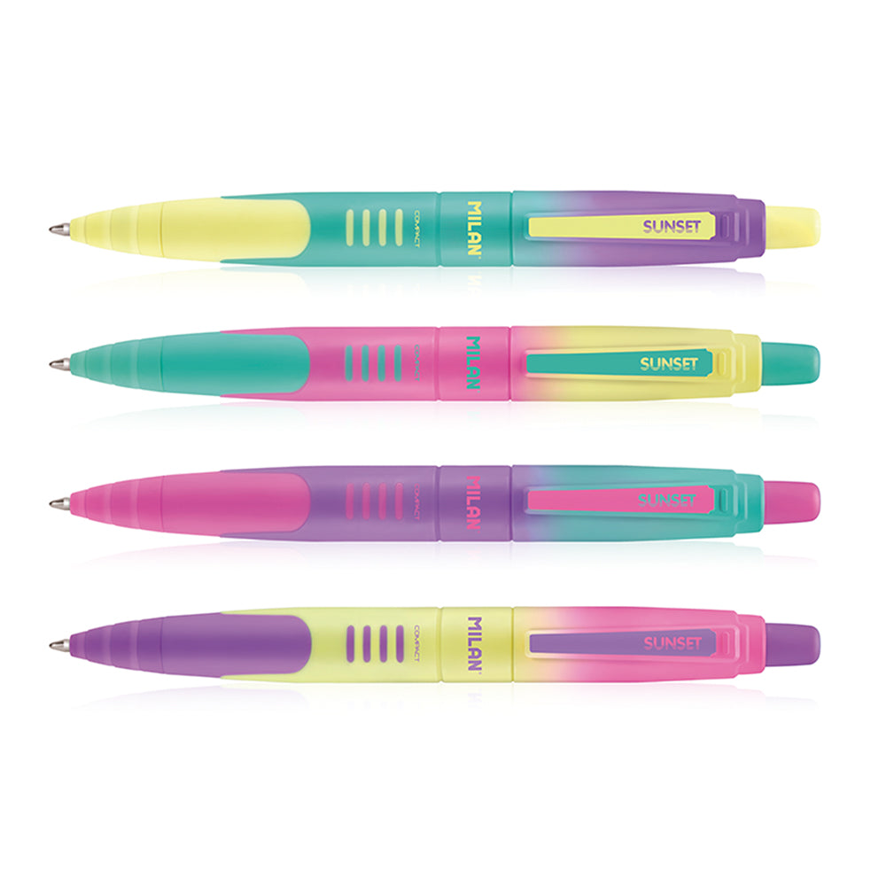 Milan Sunset Range Ballpoint Pen Blue Ink. Sold per 20s
