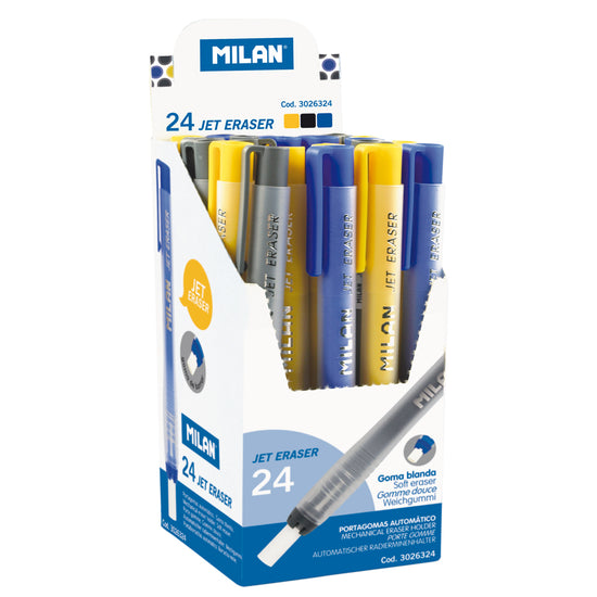 Milan Jet Eraser Assorted Colours. Sold per 24s