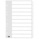 FM Indices A4 10 Tab Cardboard White