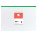 FM Data Wallet A4 Clear PVC With Zip Assorted