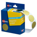 Avery Label Dispenser DMC24GO Gold Round 24mm 250 Pack