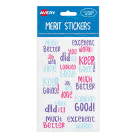 Avery Merit Stickers Samble Font 52 Pack