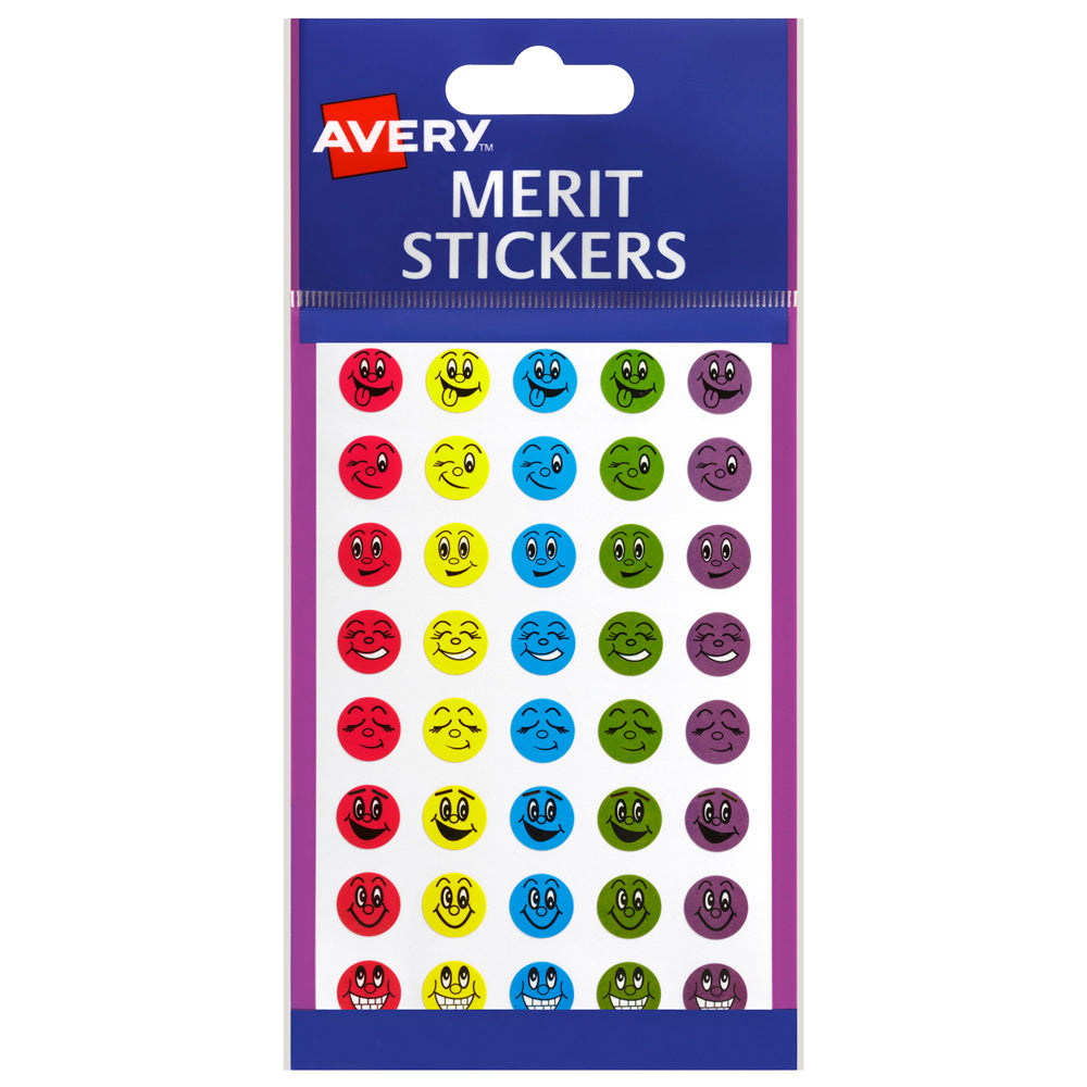 Avery Merit Stickers Mini Smiley Face Round 13mm 800 Pack