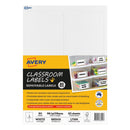 Avery Classroom Labels 4up 20 Sheets L7169