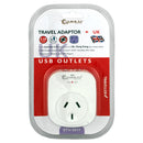 Sansai Outbound USB Travel Adapter - NZ/AU to UK Plug
