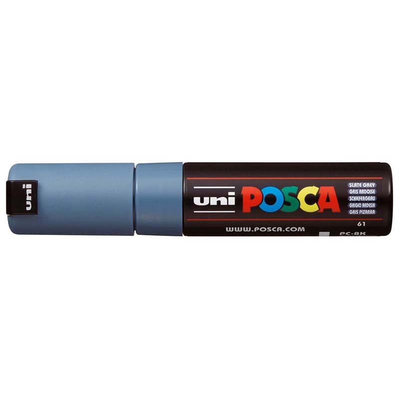 Uni Posca Marker 8.0mm Bold Chisel Slate Grey PC-8K