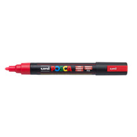 Uni Posca Marker 1.8-2.5mm Med Bullet Fluoro Red PC-5M