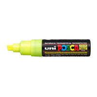 Uni Posca Marker 8.0mm Bold Chisel Fluoro Yellow PC-8K
