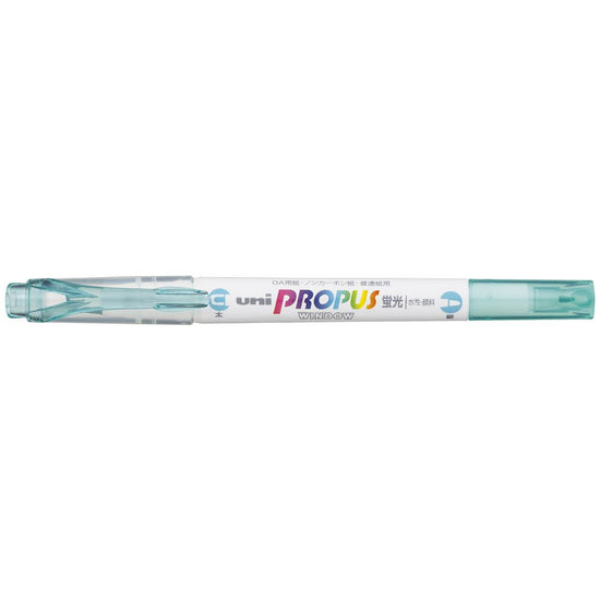 Uni Propus Window Double-Ended Highlighter 4.0mm/0.6mm Aqua PUS-102