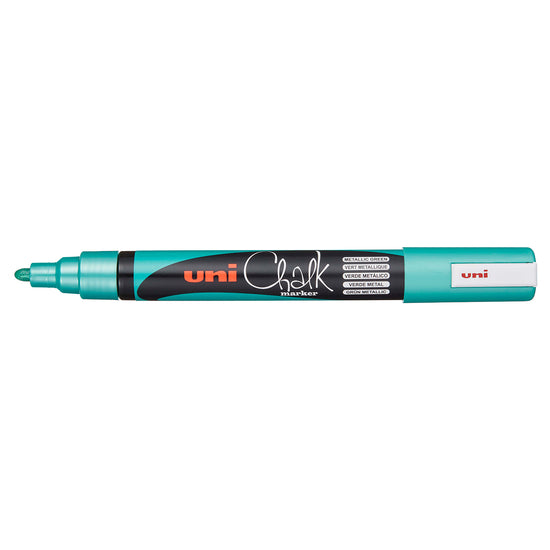 Uni Chalk Marker 1.8-2.5mm Bullet Tip Metallic Green PWE-5M